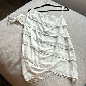 BCBG MaxAzria one shoulder dress, size XS